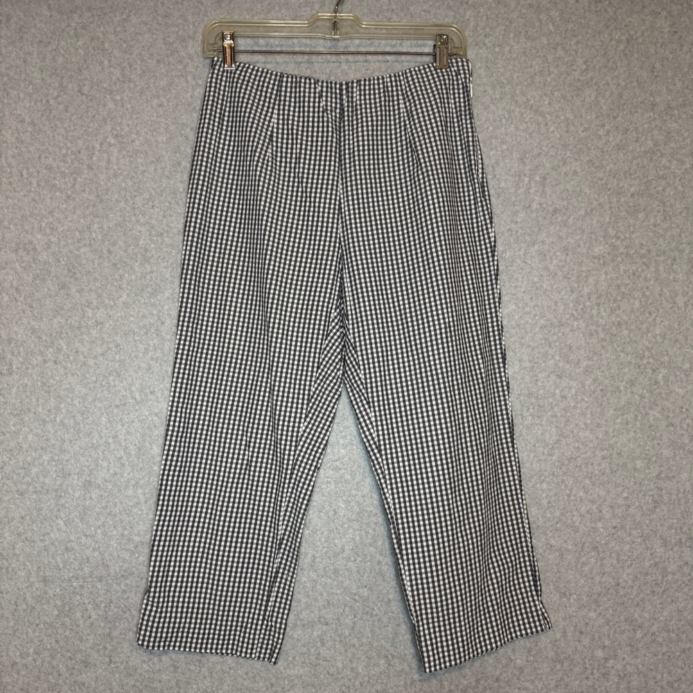 Coldwater Creek Women’s Black‎ & White Checkered Pants Size 4 Petite